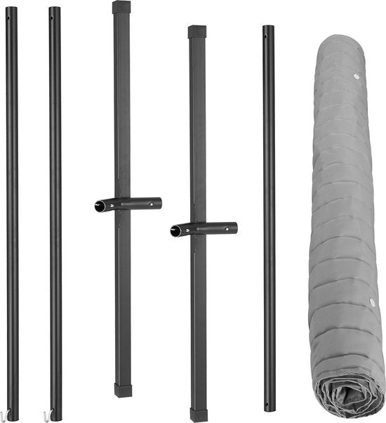 Juskys Hamac Cata - Light Grey - Base et coussin inclus