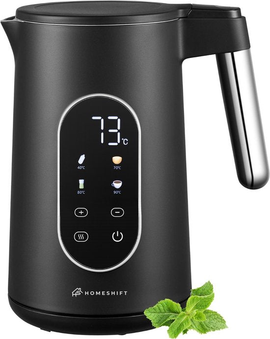 Bouilloire HomeShift® avec contrôle de la température - Fonction maintien au chaud - Double paroi - Électrique - 1,7 litre - 2200W - Noir