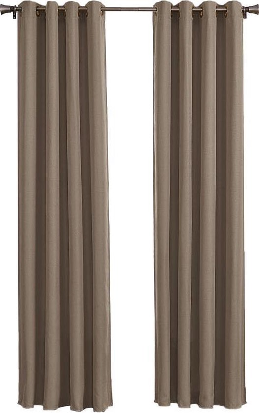 Larson Premium - Rideau premium - Luxury home edition - Avec anneaux - 3m x 2,7m - Taupe