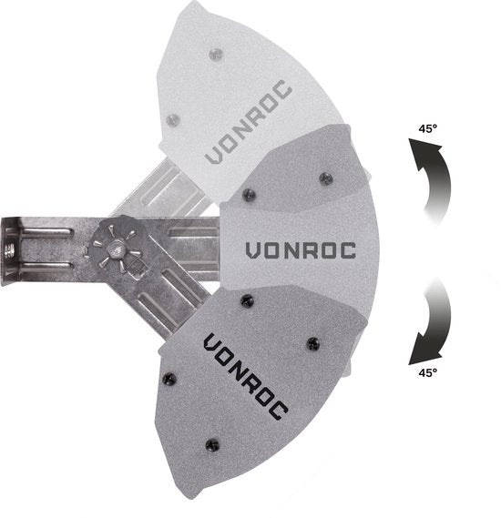 VONROC Chauffage d'ambiance de terrasse - Marsili 2000W - Haute efficacité - Argent - Ampoule à faible éblouissement - 2 niveaux de chaleur - Avec télécommande