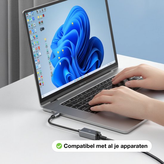 Skoov Ethernet Adapter USB A cable - USB A to Ethernet - Internet - Adaptateur réseau - 1000 Mbps - Gigabit