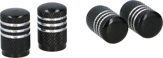 Dunlop Valve Caps Av Aluminium Black 4 Pieces