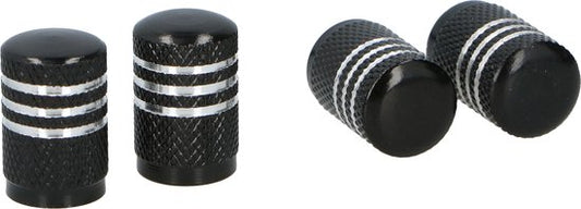 Dunlop Valve Caps Av Aluminium Black 4 Pieces