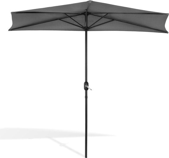 Parasol de balcon - Modèle semi-circulaire - Anthracite