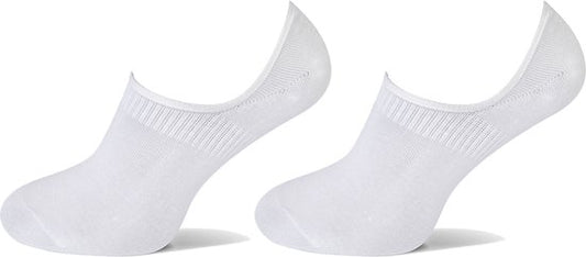 2 paires de chaussettes invisibles en bambou - Chaussettes basses d'entraînement en bambou - Bas de chaussettes pour hommes et femmes - 42 - Blanc