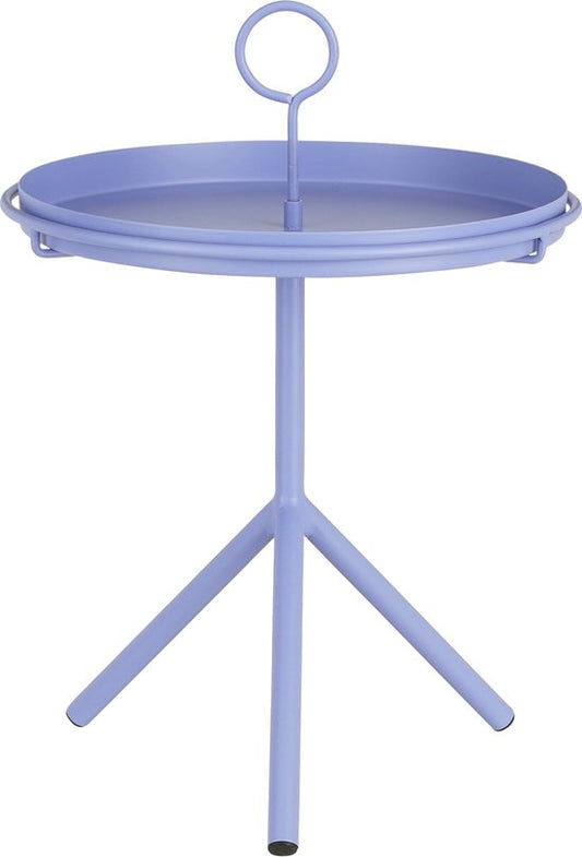 Mica Decorations Aston Table d'appoint avec plateau amovible - H42 x Ø31 cm - Métal - Lilas