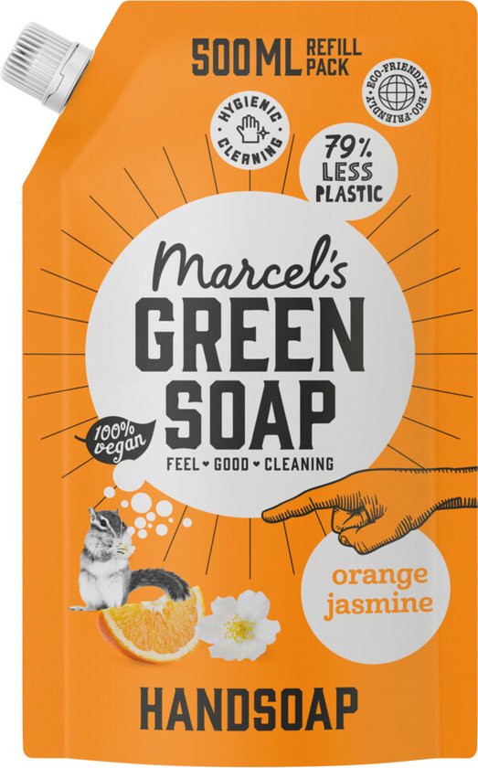 Recharge de savon vert Marcel's orange jasmin 500 ml