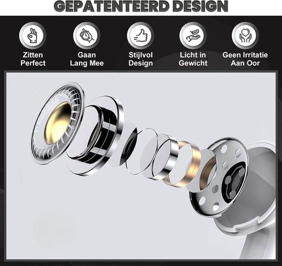 Écouteurs filaires Golden Sound - Écouteurs avec fil et microphone - Connexion USB-C
