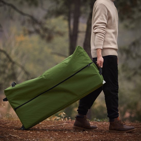 SoBuy OGS61-L-GR | Lit de camp pliable | 3 en 1 avec toit anti-UV + matelas gonflable + sac de transport | charge maximale 300 kg | 2 personnes