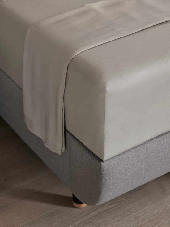 Home by TEMPUR® Drap-housse - Nature - 90 x 200 x 30 cm - Bambou soyeux - Drap-housse sans repassage - Convient au sèche-linge