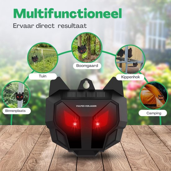 Vulpes Goods® Repellent - Répulsif pour oiseaux - Répulsif pour pigeons - alimentation solaire - Répulsif pour oiseaux et autres prédateurs - version PRO