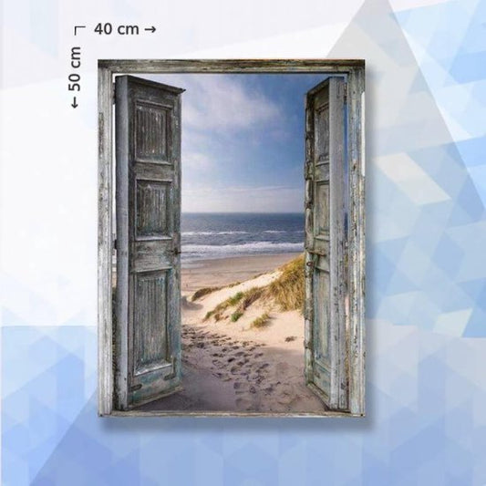 Paquet de peinture diamant Old Door To Beach - galets carrés - 40 x 50 cm