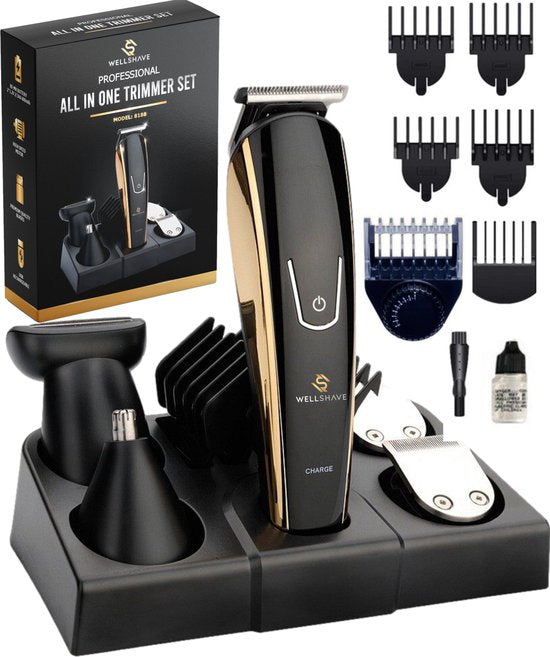 Wellshave 5 in 1 Beard Trimmer Men Pro - Tondeuse barbe et corps