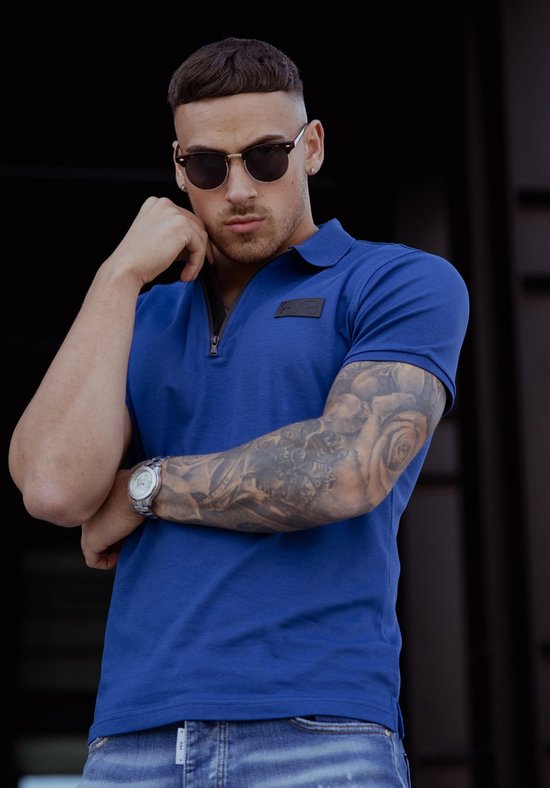 AB Lifestyle - Polo Platinum | Navy Peony - Hommes - Taille : XS