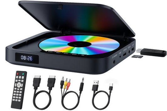 Mini lecteur DVD avec HDMI - 1080P Full HD - Connexion HDMI, RCA et AUX