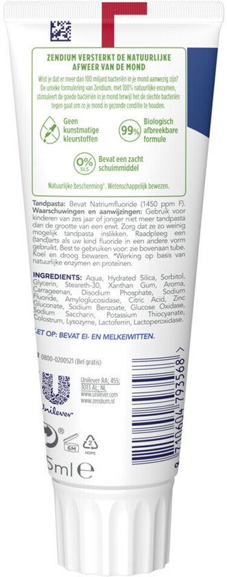 Zendium Classic Dentifrice 75 ml