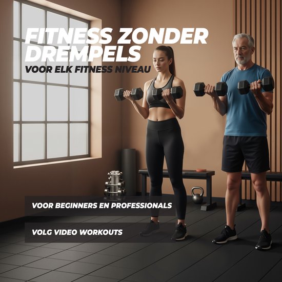 VirtuFit Hexa Dumbbell Pro - 15 kg - Hexagon Dumbbell - Durable et résistant - Entraînement musculaire - Poids - CrossFit & Fitness - Convient aux débutants et aux professionnels - Vendu à l'unité