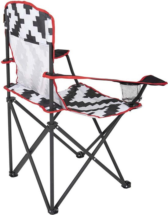 Bo-Camp - Urban Outdoor - Chaise pliante - Madison - Noir/Blanc
