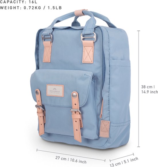 Sac à dos pour ordinateur portable / Sac à dos / Cartable - 14 pouces - Macaron 14 - Bleu clair