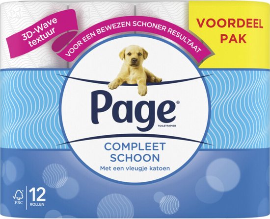 Page Papier hygiénique Complete Clean 2 plis 12 pcs.
