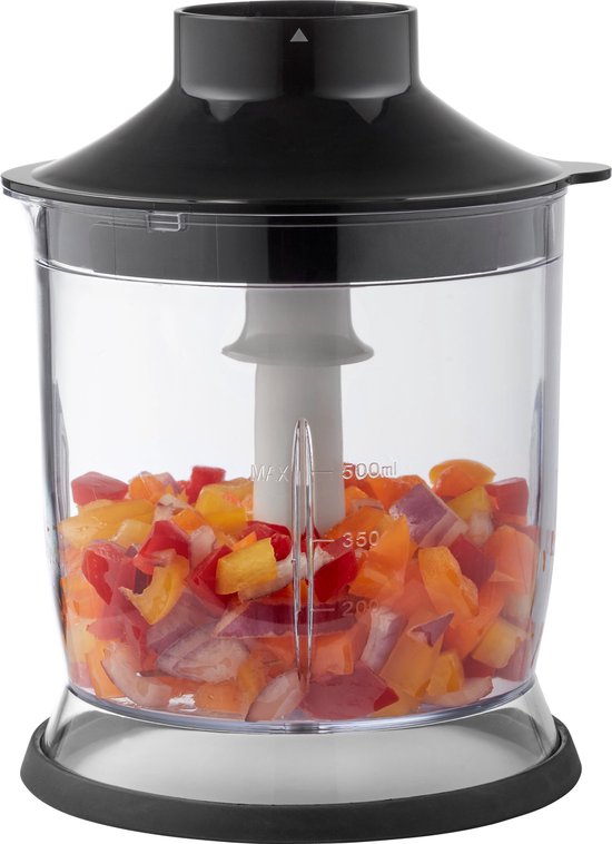 Tomado TSB9001B - Set mixeur plongeant - Hachoir et tasse à mesurer - Fouet - 1000W - 2 vitesses - acier inoxydable