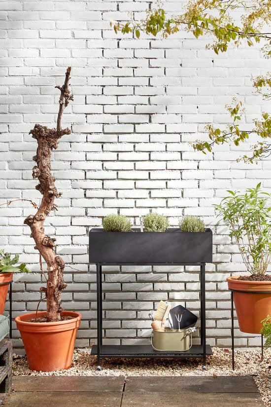 Mica Decorations Support pour plantes Greenrax - L70 x L29 x H94 cm - Métal - Noir