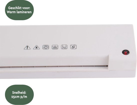 BRASQ Laminator A3 White - Machine à plastifier - Plastifieuse - jusqu'à 125 microns par feuille