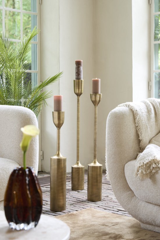 Light & Living - Bougeoir VELEZ - Ø13x90cm - Bronze