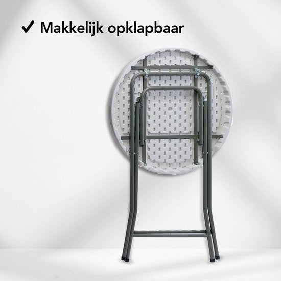 Infinity Goods 2 Sturdy Tables - Table de fête - Robuste et résistante aux intempéries - Pliable - 80cm x 110cm - Fête - Blanc/Gris