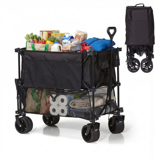 Chariot - Mr. Fold XXL - pliable - 400L - 300KG - roues tout-terrain - noir