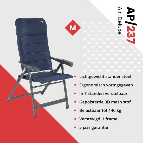 Crespo - Chaise de plage - M - AP/237 - Air-Deluxe - Bleu