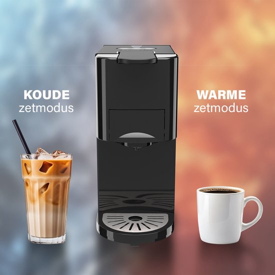 Princess 249454 Machine à café multi-capsules - 4 en 1 - Convient aux capsules Nespresso - Dolce Gusto - Noir / Argent
