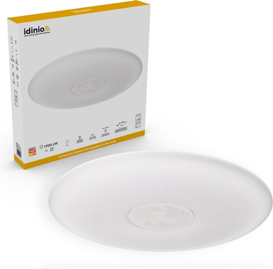 IDINIO Plafonnier LED WiFi 50 cm - Multicolore - Pour Google Nest / Echo Dot