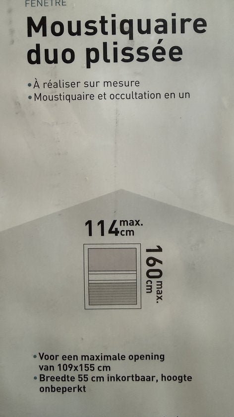 Livn Duoplisse Raamhor Plus 114 x 160 cm Blanc - Moustiquaire et occultant tout-en-un pour fenêtres de toit - Facile à découper sur mesure - Pour une ouverture maximale de 109 x 155 cm