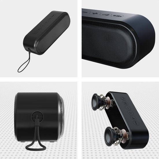 Enceinte Bluetooth Auronic - Boîte à musique sans fil - 20 heures d'écoute de musique - Extra Bass - Noir