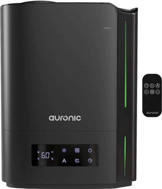 Humidificateur Auronic - 5 litres - Convient au salon, au bureau, à la chambre à coucher, à la chambre de bébé et plus encore - Sans BPA - Noir