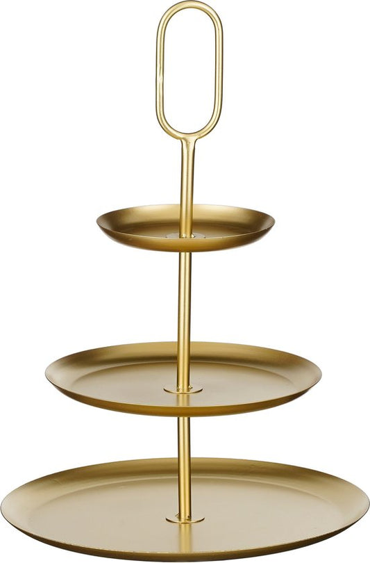 Mica Decorations Etagere Rama 3 niveaux - L38 x L38 x H55 cm - Métal - Or