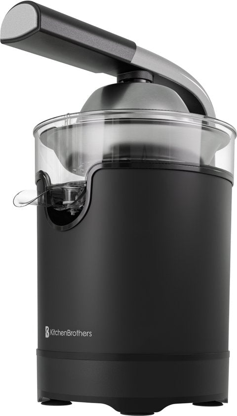 KitchenBrothers Presse-agrumes - Compact - Avec bec et levier de pression - 0.35L - Noir