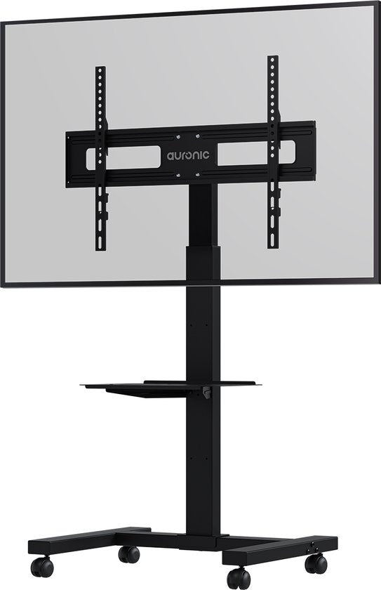 Auronic TV Stand - Pied TV - Mobile - Rotatif - Réglable - Inclinable - Roues avec frein - 32 à 75 pouces - Noir
