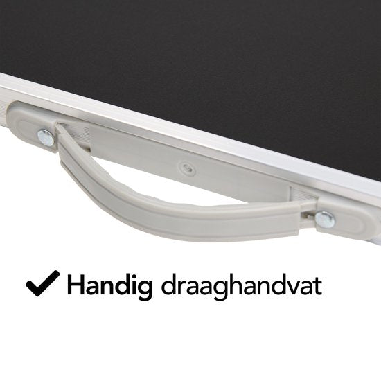 Infinity Goods Table de camping - Pliante - Table de jardin - 80x60x70 cm - Extérieur/intérieur - Poignée de transport - Compacte - Aluminium - Noir