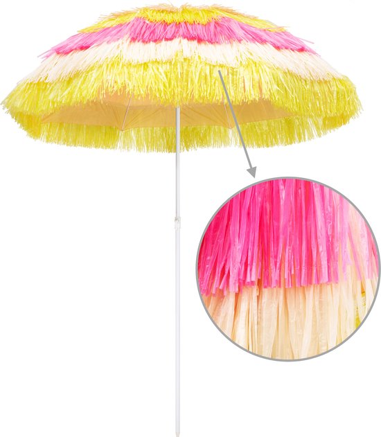 Kingsleeve Parasol Hawaii 160 cm - Inclinaison réglable - Multicolore
