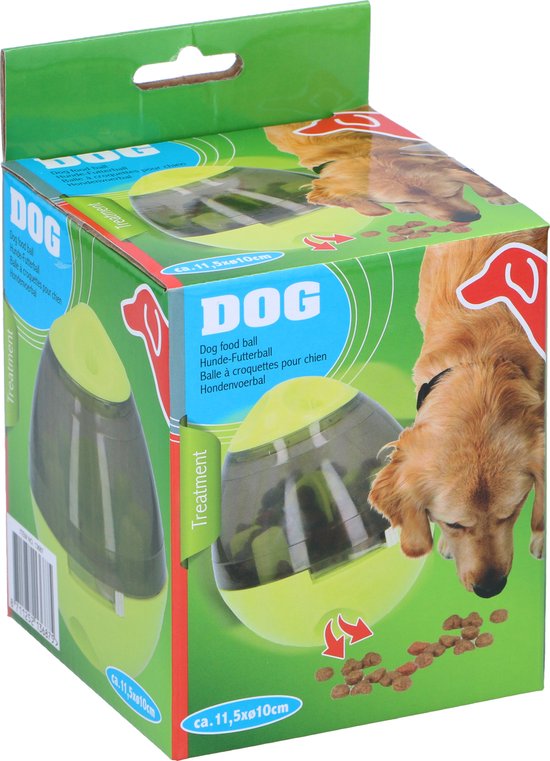 maxxpro Snack Ball - Petit chien ou chat - Jouet pour animaux - Contre l'ennui - Balle de jeu - Ajustable - Vert