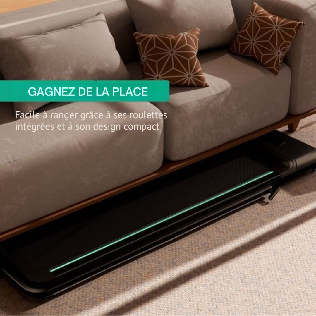 2-en-1 Tapis de course pliable Dreaver - 1-10km/h - Comprend un tapis de protection et un livre électronique - Tapis de marche - Pour la maison - Électrique - Pliable - noir