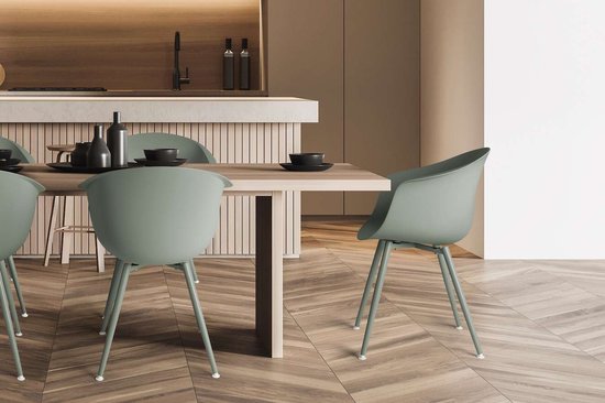 Feel Home - Siège baquet de luxe pour l'extérieur - Gris MOSS - Lot de 2 pièces