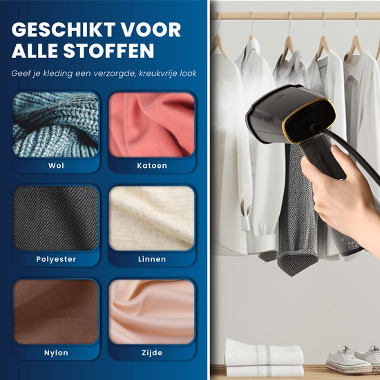 HomeShift Défroisseur à vêtements - Défroisseur - Défroisseur à main - Pour vêtements et meubles - 380ML - Noir