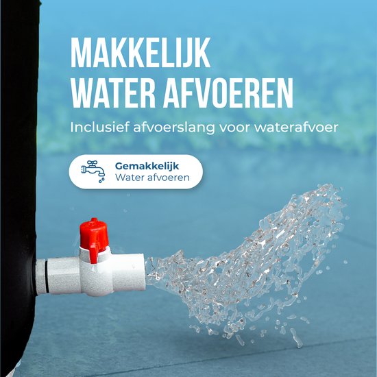 Care Less - Ice Bath XL - Baignoire pliable - Baignoire assise - Baignoire plongeante - 85CM - Pliable et avec couvercle - Pompe et tuyau de vidange inclus - Piscine - Seau de bain - Noir