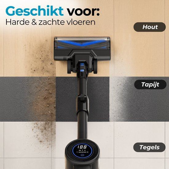 Sanovy AutoDock X28 Aspirateur-balai avec station de vidange - sans fil - alimenté par batterie - 350W - 28Kpa - avec accessoires - Aspirateur sans sac et sans fil