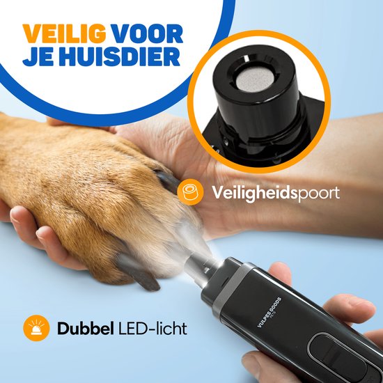 Vulpes Goods®Lime à ongles électrique pour la maison - Tête de lime en diamant - Rechargeable - Noir