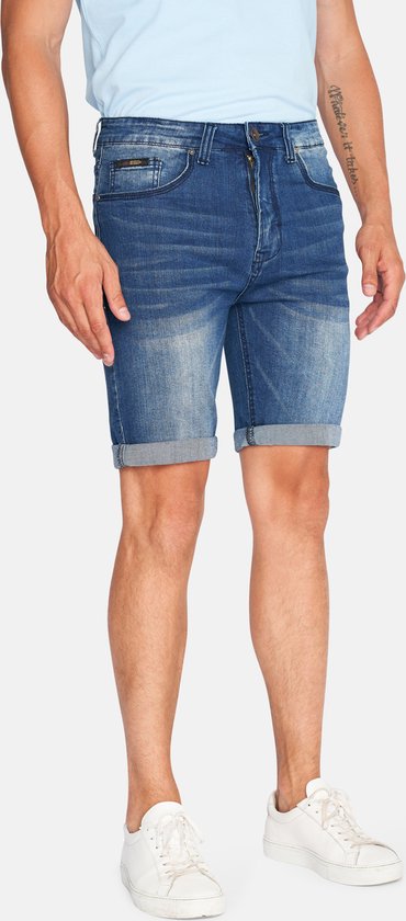 Mario Russo Denim Short Dark Used - Short Jeans - Pantalon d'été confortable - Taille XL