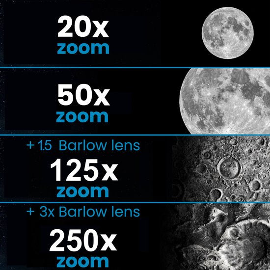 ODESSEY Télescope réfracteur - 250 X Zoom - Stargazer - Télescope pour enfants et adultes - Stargazer pour enfants - Stargazer Telescope